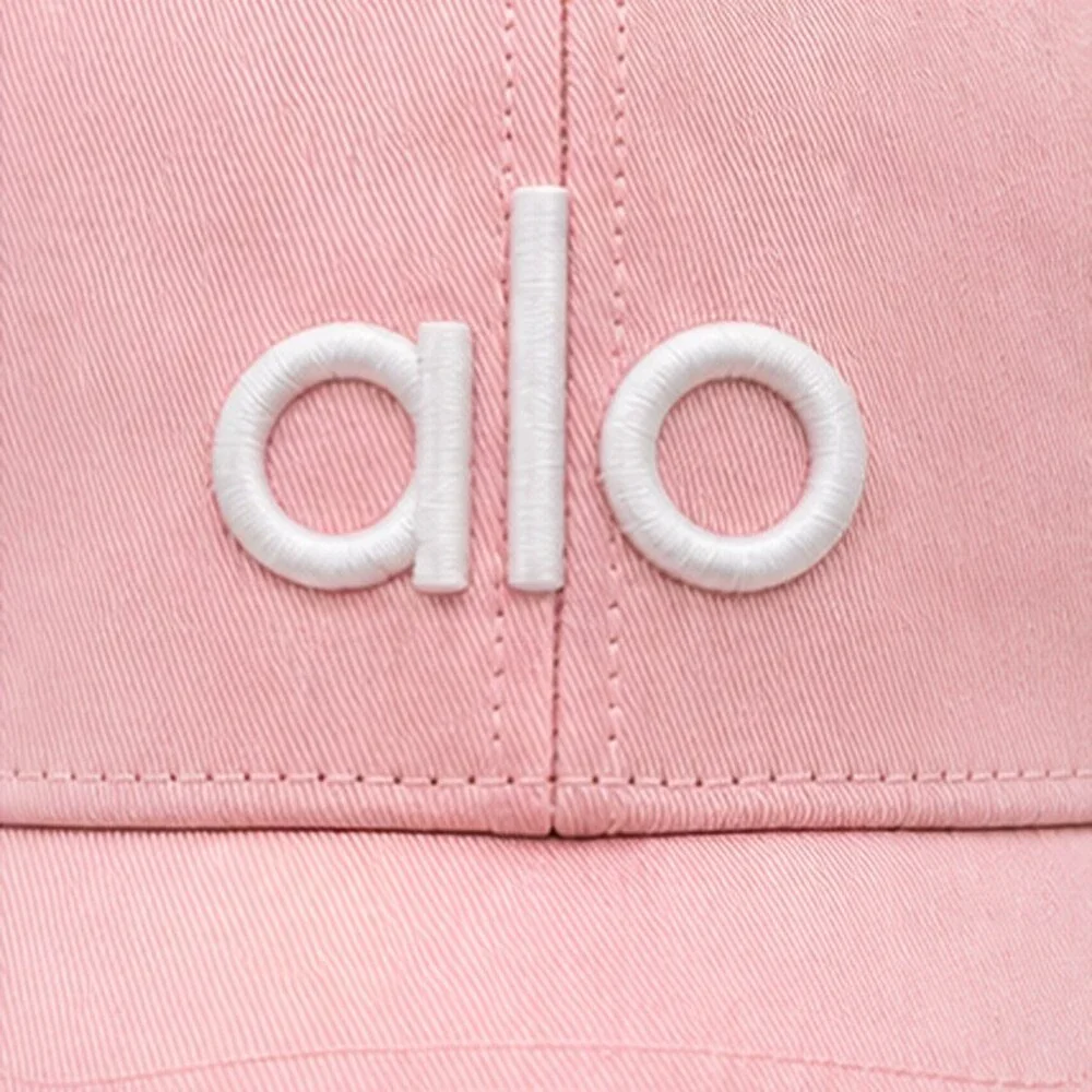 ALO Yoga Pink Athleisure Baseball Cap Hat Logo